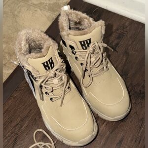 Steel Toe Work Boots Faux Fur Lined Waterproof Slip
Resistant size 8.5W/7M